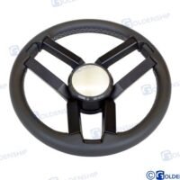 VOLANT CUIR BOLCA 350 MM NOIR