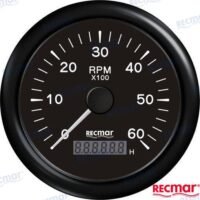 COMPTE TOURS 0/6000 RPM NOIR