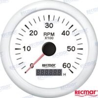 COMPTE TOURS 0/6000 RPM BLANC