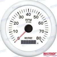 COMPTE TOURS 0/8000 RPM BLANC