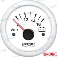 VOLTMETRE 8 / 16V BLANC
