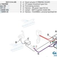 KIT OB/STERNDRIVE 1 MOTEUR AVEC TRIM 24V